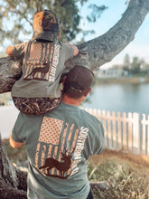 Load image into Gallery viewer, SBC Standing Buck Flag (Military Green) Short Sleeve Kids Tee
