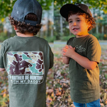 Load image into Gallery viewer, Hunting With Daddy Short Sleeve Kids Tee
