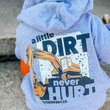 Load image into Gallery viewer, (HOODIE) Little Dirt Never Hurt Kids Hoodie
