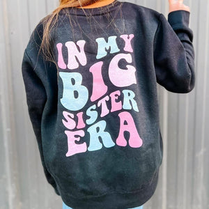 In my Big Sister Era Kids Fleece Crewneck Sweatshirt
