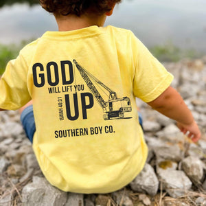 God Will Lift You Up Short Sleeve Kids Tee