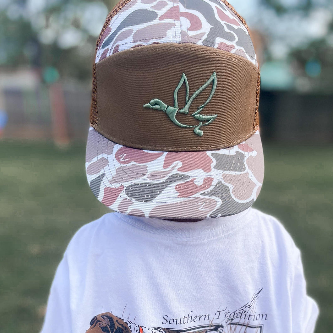 Brown Camo Duck Kids Hat