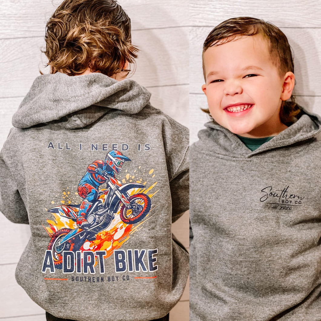 HOODIE All I Need Is A Dirt Bike Kids Hoodie