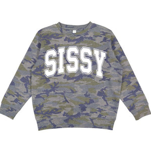 (SWEATSHIRT) Camo Sissy Kids Fleece Sweatshirt