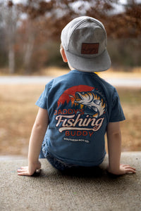 Daddy’s Fishing Buddy Short Sleeve Kids Tee (D)