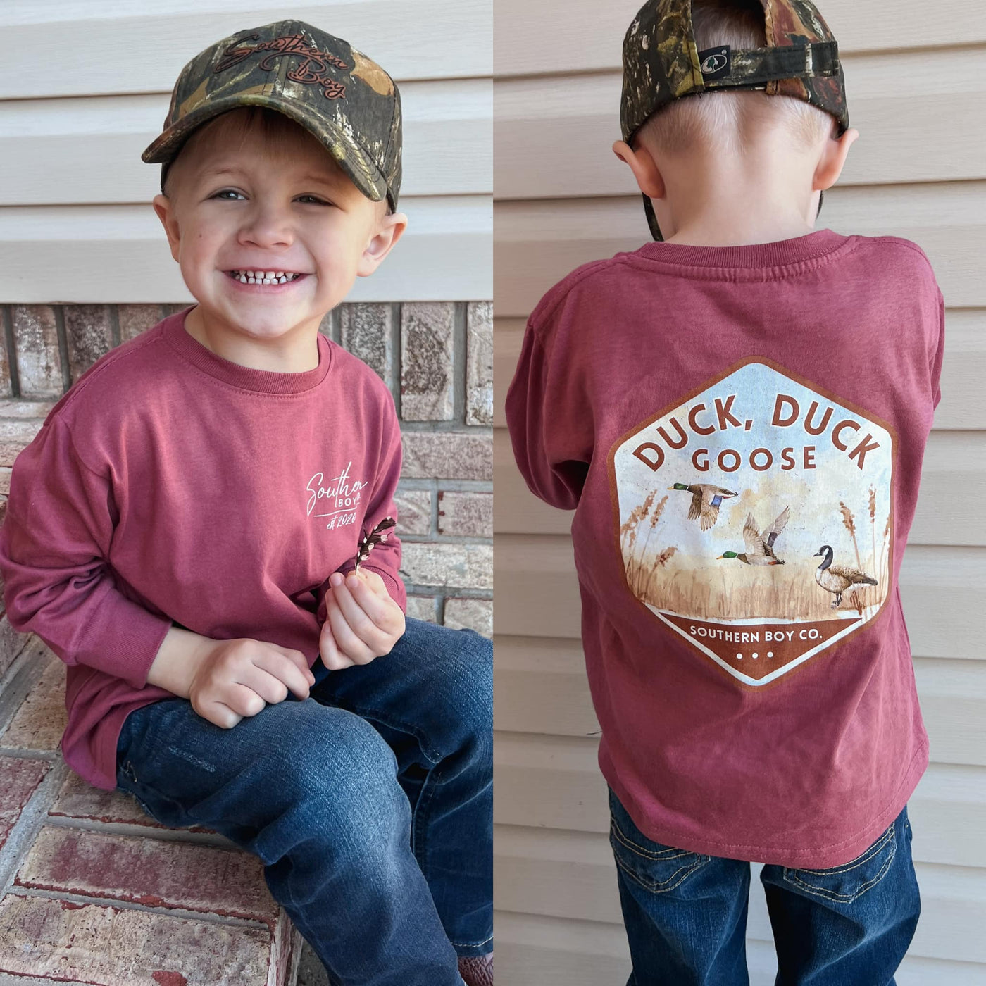 Duck Duck Goose Long Sleeve Kids Tee