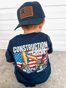 Construction Crew Short Sleeve Kids Tee (D)