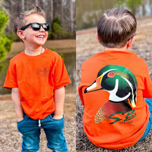 Load image into Gallery viewer, (SHORT) Orange Duck Head Short Sleeve Kids Tee
