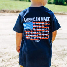 Load image into Gallery viewer, American Made Fish Flag Short Sleeve Kids Tee
