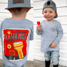 Load image into Gallery viewer, (LONG) Flashlight Holder Long Sleeve Kids Tee
