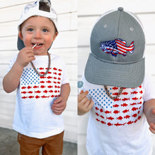 Load image into Gallery viewer, American Fish Flag Short Sleeve Kids Tee (D)
