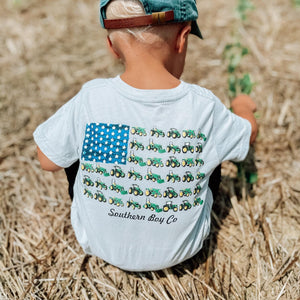 Tractor Flag Short Sleeve Kids Tee