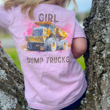 Load image into Gallery viewer, Girl Who Loves Dump Trucks Short Sleeve Kids Tee
