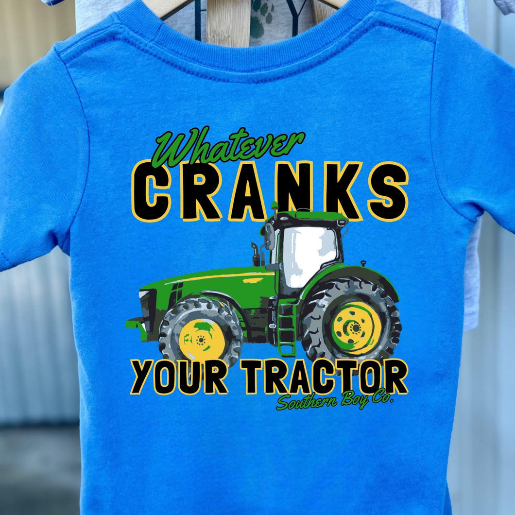 Whatever Cranks Your Tractor Short Sleeve Kids Tee