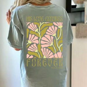 (Bay) His Love Endures Forever Short Sleeve Adult Tee