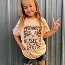 Load image into Gallery viewer, (FRONT) Girls Leopard Roots Short Sleeve Kids Tee
