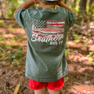 Trout Flag Short Sleeve Kids Tee