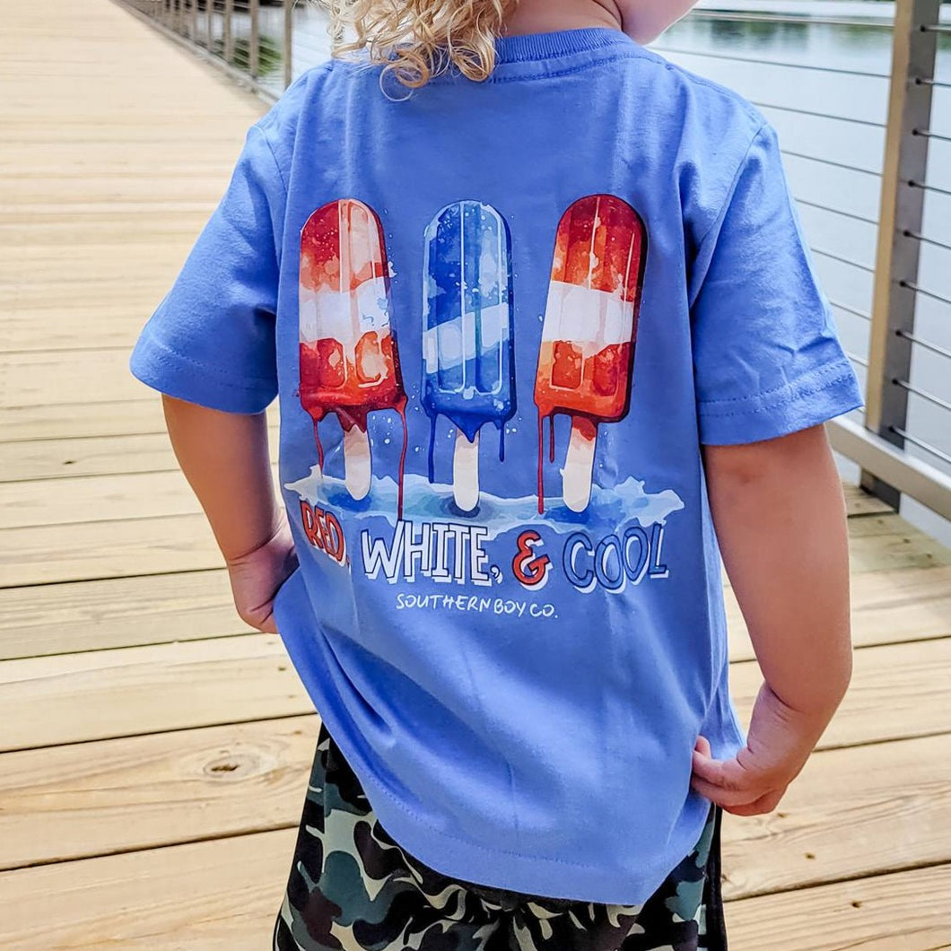 (Carolina) Red, White & Cool Short Sleeve Kids Tee