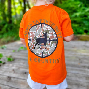 ORANGE Boys Be Country Short Sleeve Kids Tee