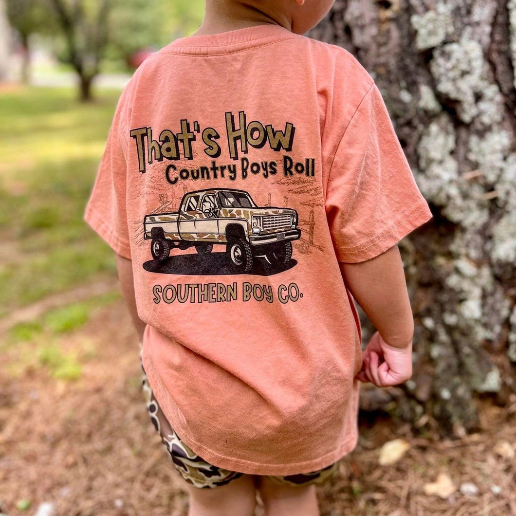 How Country Boys Roll Short Sleeve Kids Tee