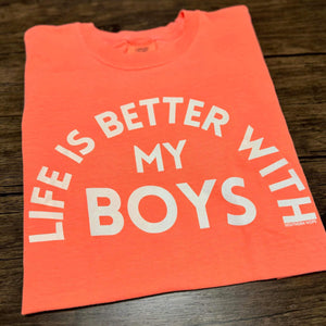 With My Boys Adult Short Sleeve Tee