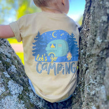 Load image into Gallery viewer, (Latte) Let’s Go Camping Short Sleeve Kids Tee
