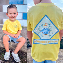 Load image into Gallery viewer, BUTTER Watercolor Crab Short Sleeve Kids Tee
