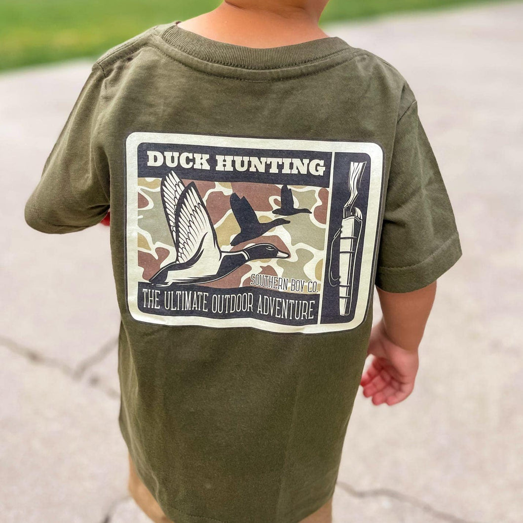 DUCK HUNTING Outdoor Adventure Short Sleeve Kids Tee