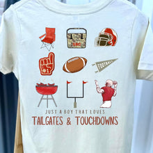 Load image into Gallery viewer, (BOYS) Tailgates &amp; Touchdowns Short Sleeve Kids Tee
