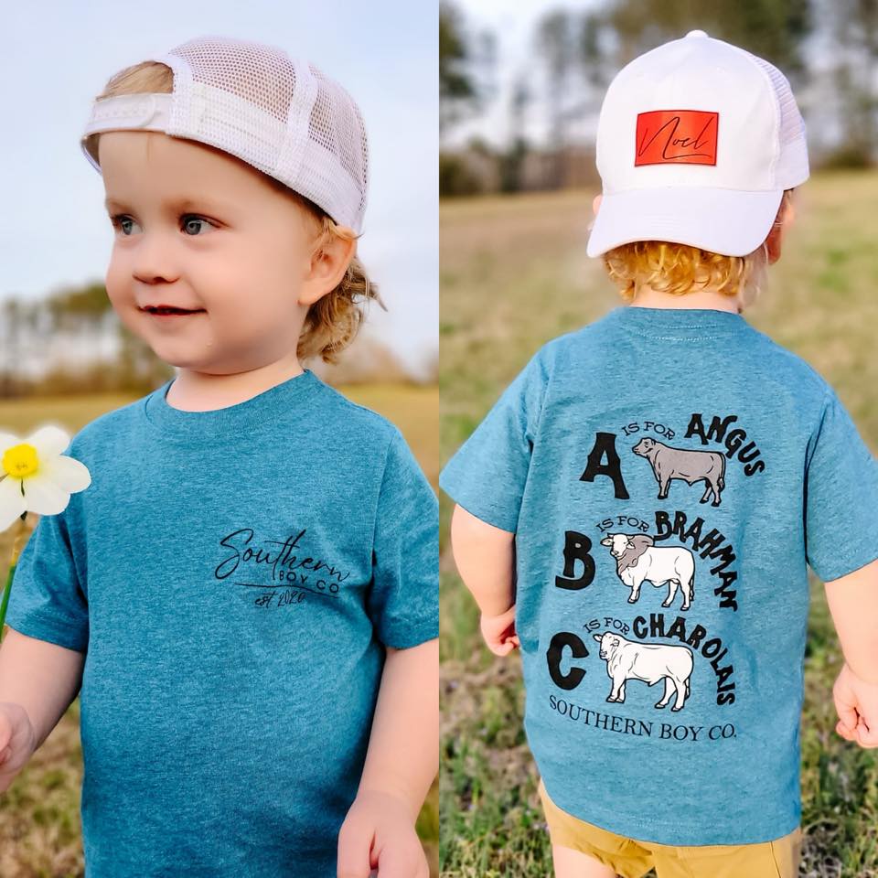 (TSHIRT) ABC Cows Short Sleeve Kids Tee