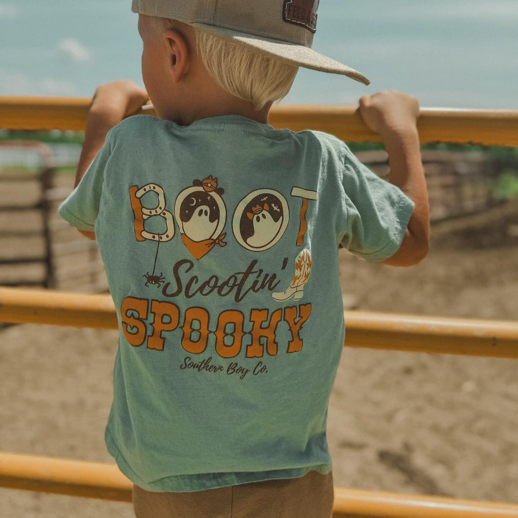 Boot Scootin’ Spooky Short Sleeve Kids Tee