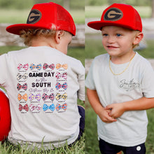 Load image into Gallery viewer, Game Day Camo Bow Ties Short Sleeve Kids Tee
