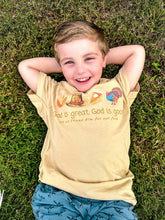 Load image into Gallery viewer, BOYS Front God is Great Short Sleeve Kids Tee
