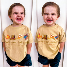 Load image into Gallery viewer, BOYS Front God is Great Short Sleeve Kids Tee
