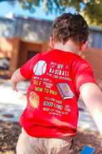 Load image into Gallery viewer, (RED) Give a Boy a Bible Short Sleeve Kids Tee
