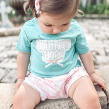 Load image into Gallery viewer, SHORT Floral Southern Hope Bow Girls Tee
