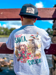 (LONG) Lab Dear Santa Long Sleeve Kids Tee