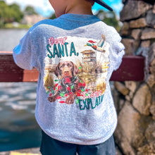 Load image into Gallery viewer, (LONG) Lab Dear Santa Long Sleeve Kids Tee
