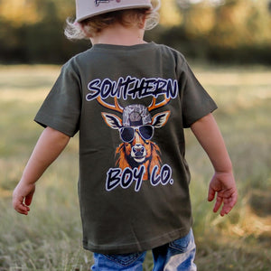 Cool Camo Deer Short Sleeve Kids Tee