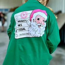 Load image into Gallery viewer, Girls Santa’s List Feral Long Sleeve Tee
