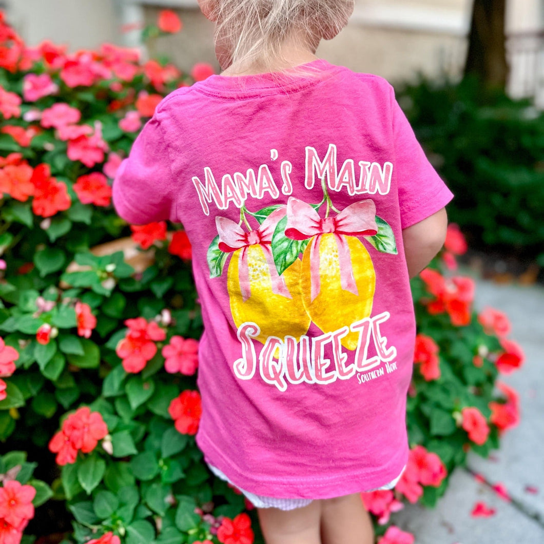 (Hot Pink) Main Squeeze Short Sleeve Girls Tee