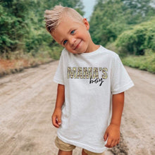 Load image into Gallery viewer, (T-SHIRT) Old School Camo Mama’s Boy (Natural Heather) Short Sleeve Kids Tee
