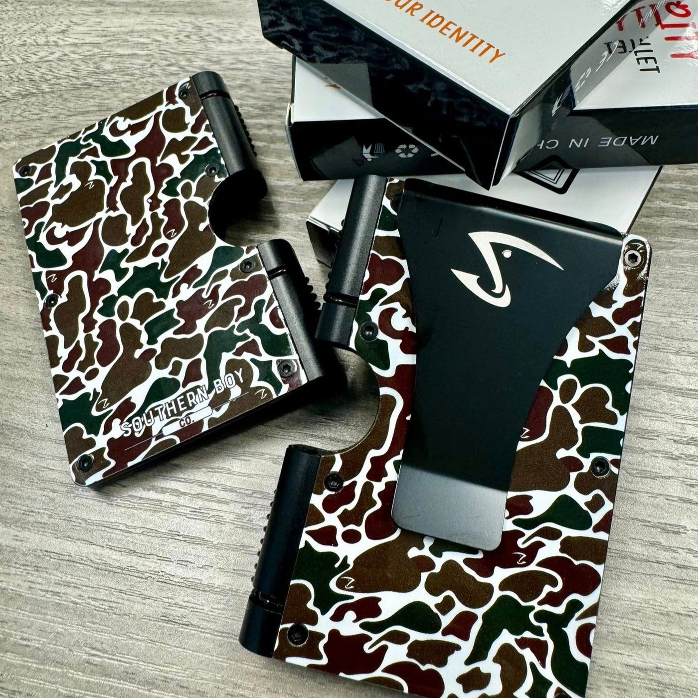 Southern Boy Camo Metal Wallet