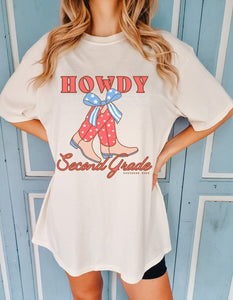 ADULT Howdy Grade Level (Front Design) Short Sleeve Adult Tee