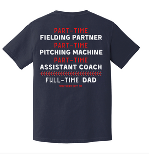 Full Time Dad Baseball Short Sleeve Adult Tee