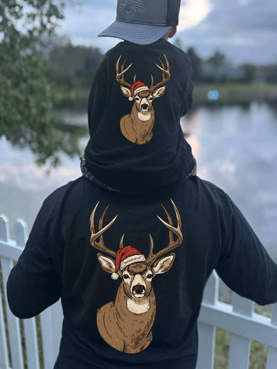 Christmas Buck Boy's Long Sleeve Shirt