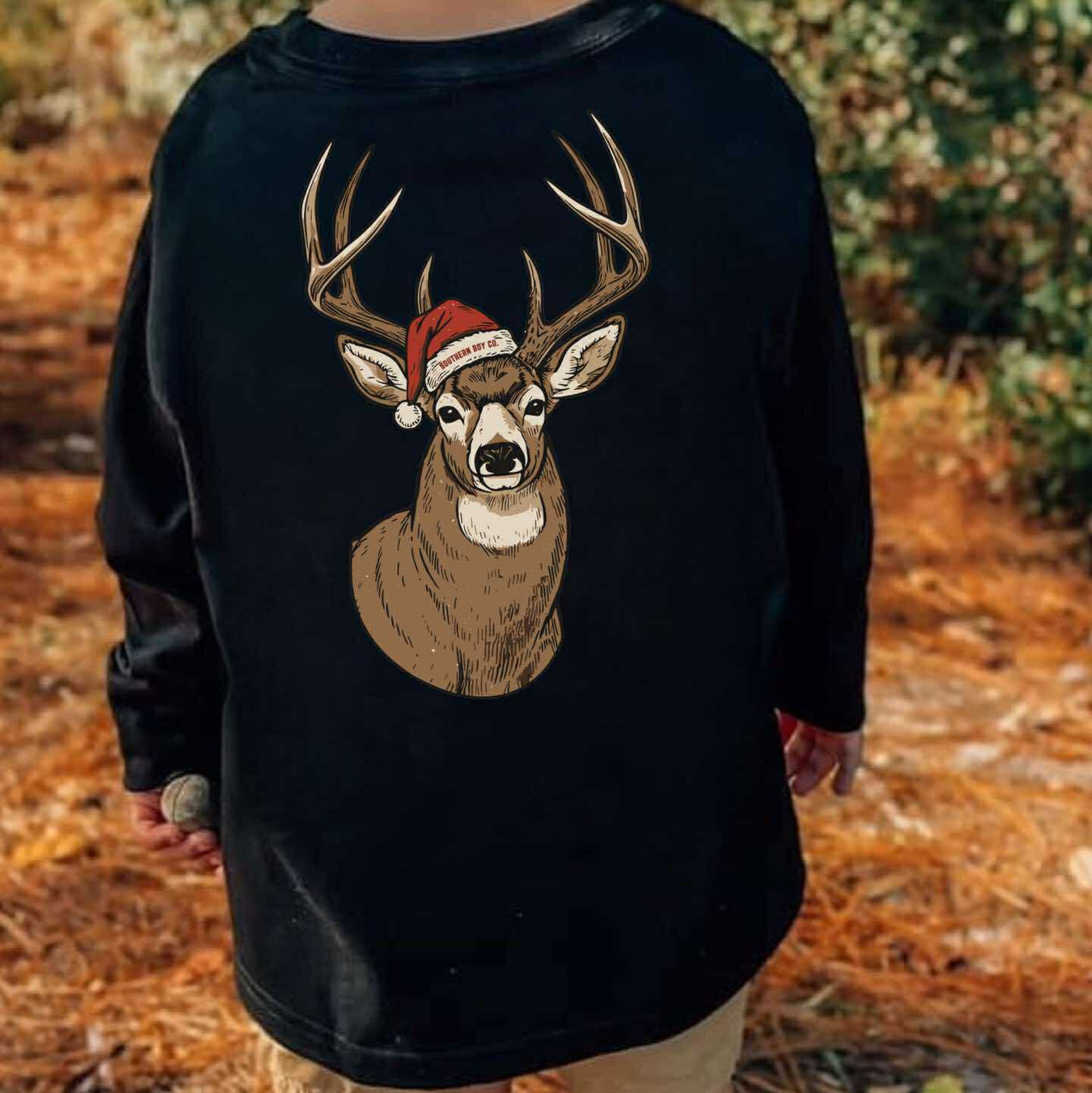 Christmas Buck Boy's Long Sleeve Shirt