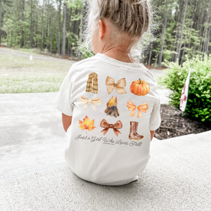 Girl Who Loves Fall Short Sleeve Girls Tee