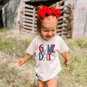 (Girls/Natural) Game Day Short Sleeve Kids Tee