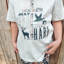 Load image into Gallery viewer, Pray Hard Hunt Hard Short Sleeve Kids Tee
